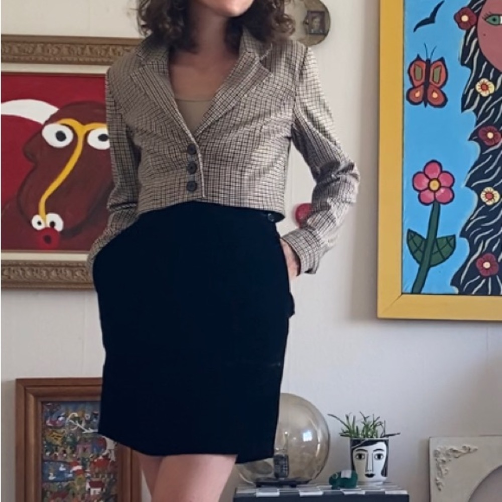 Bolero in brown, white, black. Size S